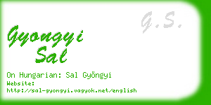 gyongyi sal business card