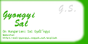 gyongyi sal business card